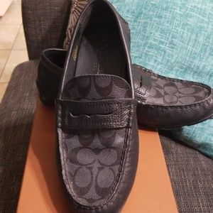 Men's Coach Black Mott Penny Sig Size 9